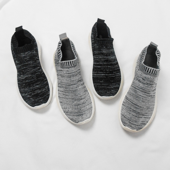 New Black Knit Slip On Sneakers - Picture 7 of 9